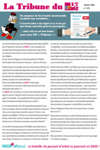 Tribune SNUP JANVIER 2026